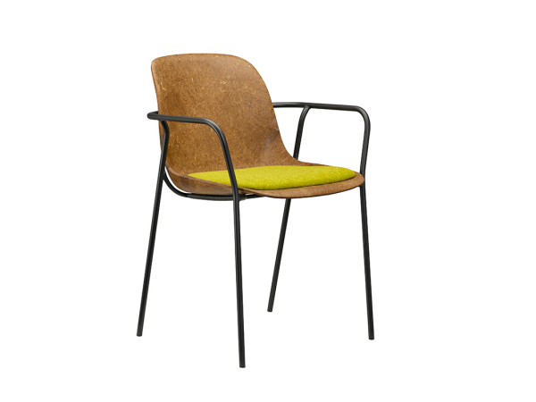 4-poots stoel Hemp-Fine met armlegger